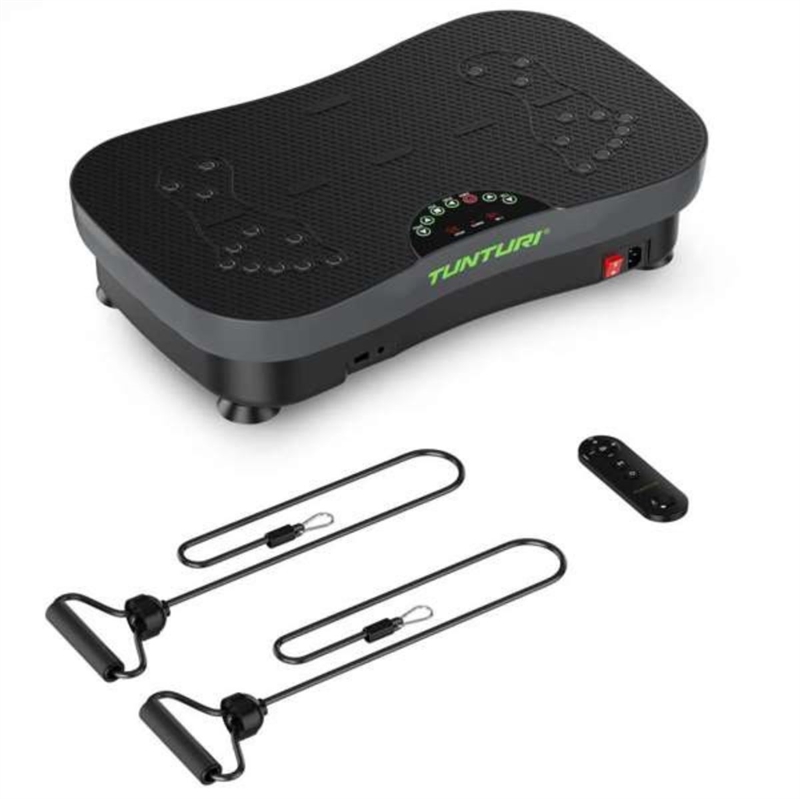 Hvid og sort vibrationsplade med magnetiske trykpunkter på ståfladen