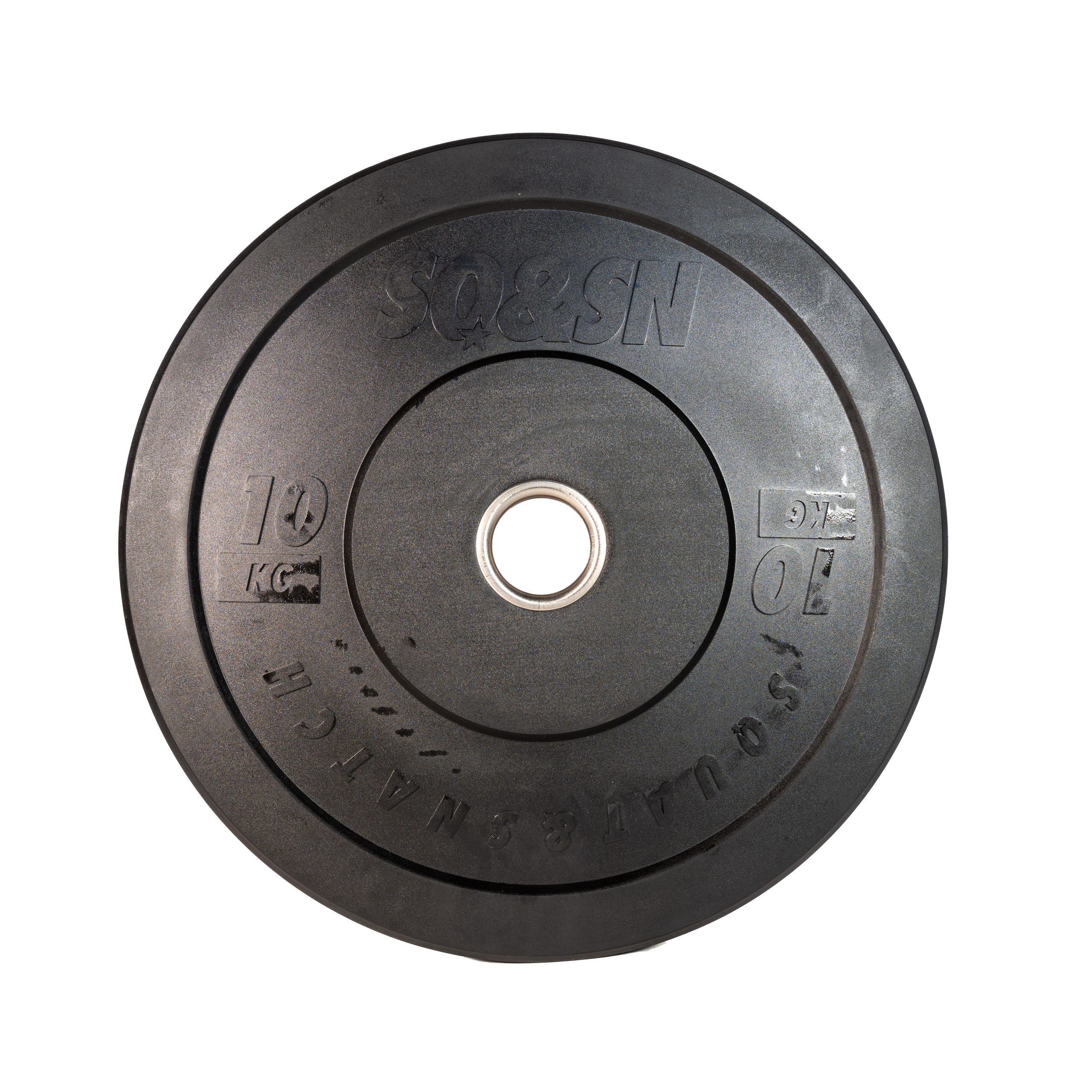 Vægtskive til træningsslæde (SQ&SN bumper plate 10 kg), produktfoto