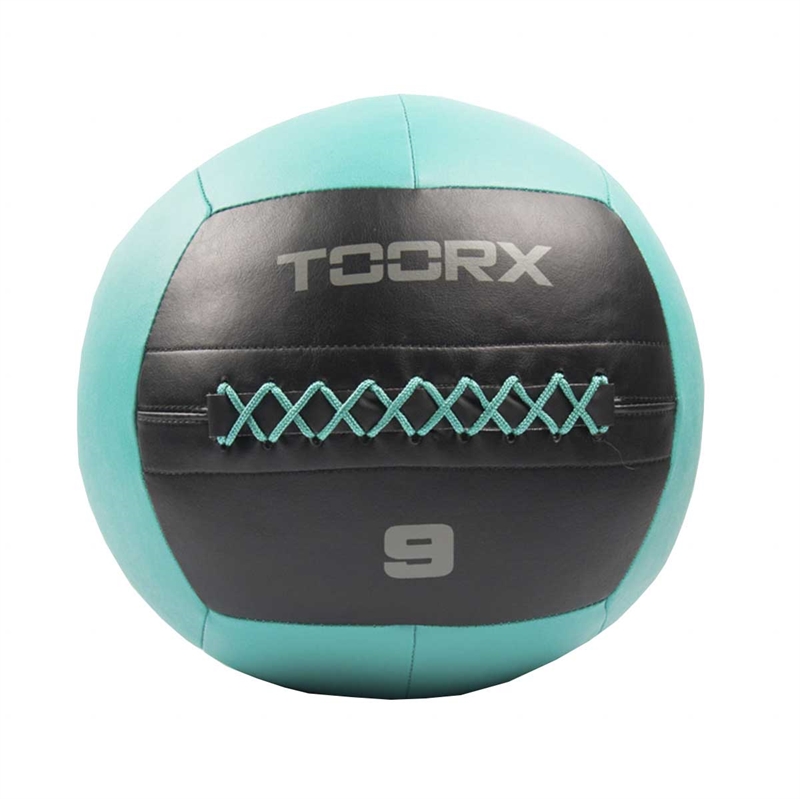 Wall ball på 9 kg (Toorx) med blød overflade, produktfoto