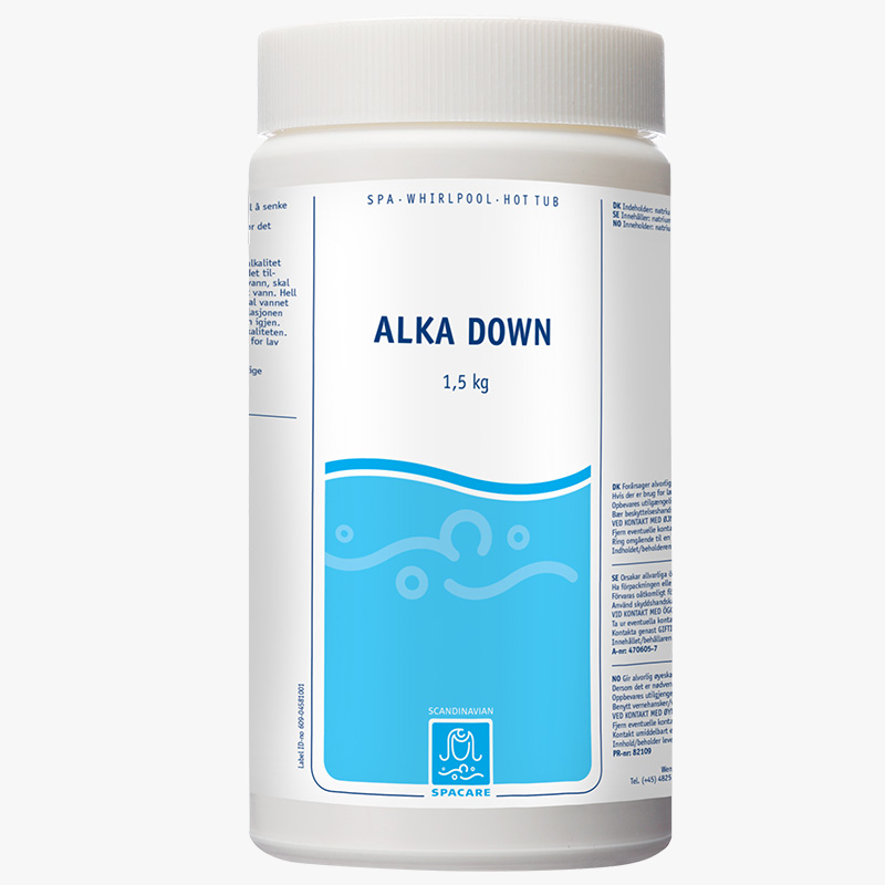Dunk med vandplejemiddel til at sænke alkaliniteten i isbadevand